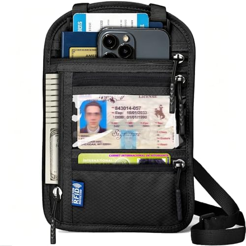 Amazon.com | Neck Wallet for Travel & Passport Holder with RFID